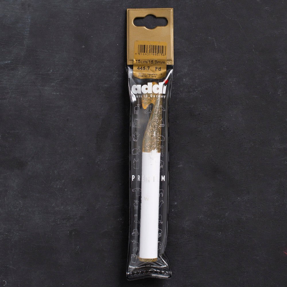 Addi Champagner 15mm 15cm Plastik Simli Yün Tığ - 445-7 - Hobium